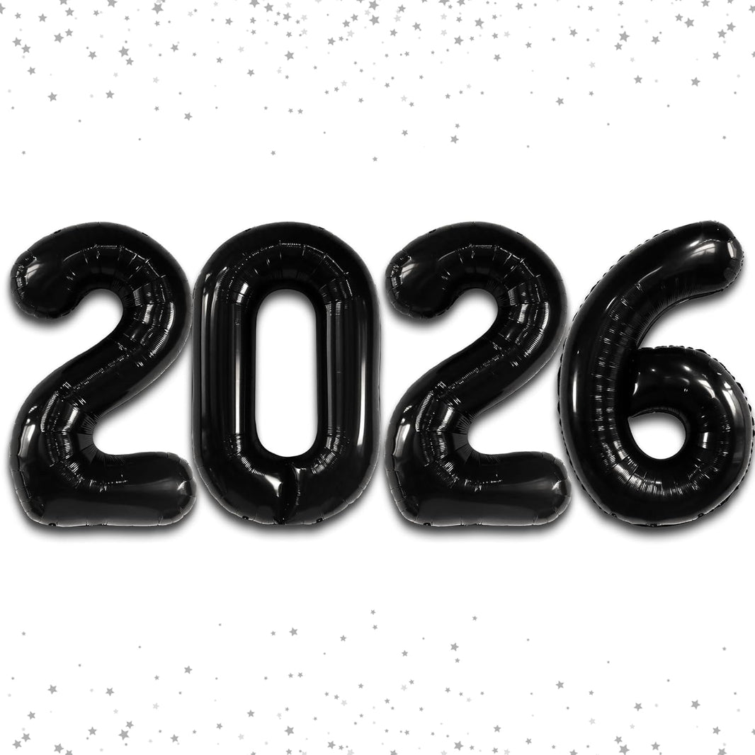 Black Graduation Decorations 2026 | Giant, 42 Inch, Foil 2026 Graduation Balloons Class of 2026 Decorations | Black 2026 Balloons Number, Graduation Party Decorations | Prom Decorations 2026, Katchon