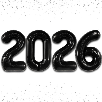 Black Graduation Decorations 2026 | Giant, 42 Inch, Foil 2026 Graduation Balloons Class of 2026 Decorations | Black 2026 Balloons Number, Graduation Party Decorations | Prom Decorations 2026, Katchon