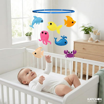 KatchOn, Baby Crib Mobile for Boys and Girls | Ocean Nursery Theme Mobile for Crib | Ocean Theme Decor | Brithday, Baby Shower Gift for Boys and Girls | Infant Bedroom Hanging Decoration