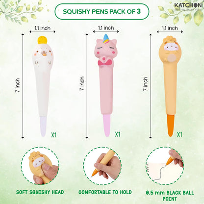 KatchOn Squishy Pen Gifts for Classroom, Pack of 3, Kawaii Pens