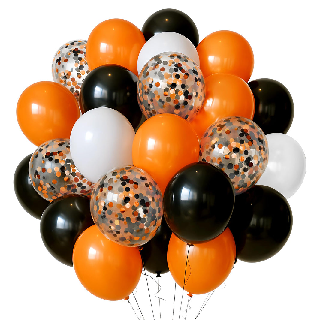 KatchOn, Halloween Balloons Arch Kit - Pack of 56 | Orange and Black Balloons for Halloween Decorations | Latex Balloon for Basketball Birthday Party Decorations | Orange and Black Party Decorations