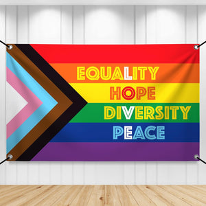 KatchOn, Pride Banner XtraLarge - 72x44 Inch | Pride Decorations Pride Sign for Gay Decorations, Pride Month Decorations | LGBTQ Decor | Rainbow Flag Backdrop for Rainbow Party Decorations