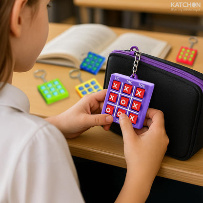 KatchOn Tic Tac Toe Game Keychains - Pack of 24 | Christmas Party Favors for Kids 4-8, 8-12, Thanksgiving Goodie Bag Stuffers, Travel Games for Kids, Classroom Prizes | Christmas Gifts for Kids