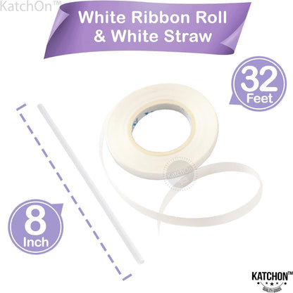 KatchOn, Big Purple Foil Balloons - 22 Inch, Pack of 6 | 4D Round Balloons, Light Purple Mylar Balloons | Purple Metallic Lavender Balloons for Lavender Party Decorations | Metallic Purple Balloons