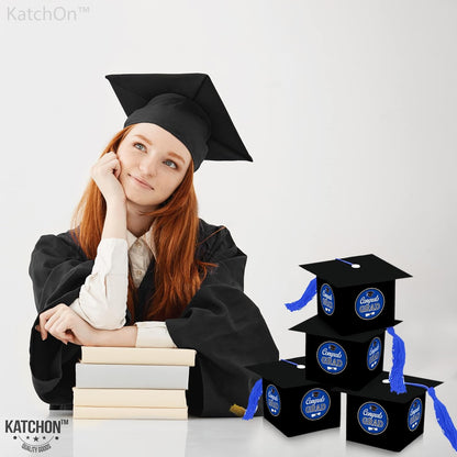 KatchOn, Congrats Grad Graduation Candy Boxes - Huge, Pack of 25 | Blue Graduation Decorations Class of 2024 | Graduation Party Favors 2024 | Graduation Goodie Bags 2024, Graduation Table Decorations