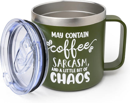 KatchOn, 14oz Stainless Steel Insulated Coffee Mug with Handle | Coffee Lovers Valentines Day Gifts for Her, Him | Coffee Cups, Coffee Travel Mug | Galentines Gifts for Friends, Girlfriend, Boyfriend