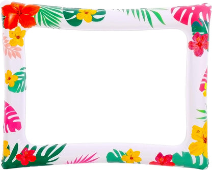 KatchOn, Luau Photo Booth Frame - 28x23 Inch | Luau Party Decorations | Inflatable Selfie Frame, Luau Decorations | Tropical Party Decoration, Pool Party Decoration, Photobooth Frame