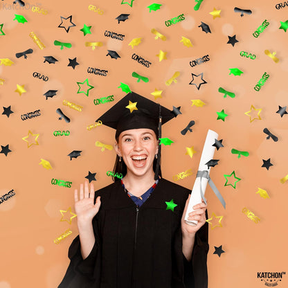 Graduation Decorations 2026 | Congrats Grad Confetti 2026 - Pack Of 1000 | Graduation Confetti class of 2026, Green And Gold | 2026 Graduation Table Decorations, Katchon