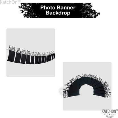 Graduation Decorations 2026 | Large K-12 Graduation Photo Banner 5x7, 10 Feet | Graduation Picture Banner, Black Graduation Picture Display for Grad Party Decor | KatchOn