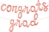 Graduation decorations 2026 | Rose Gold Congratulations Balloons - 16 Inch | Script Congrats Grad Balloons for Graduation Decorations Class of 2026 | Grad party decor, KatchOn