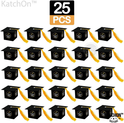 KatchOn, Congrats Grad Graduation Candy Boxes - Pack of 25, Graduation Party Favors | Black Graduation Gift Boxes, Graduation Decorations Class of 2024 | Graduation Favors 2024, Graduation Goodie Bags