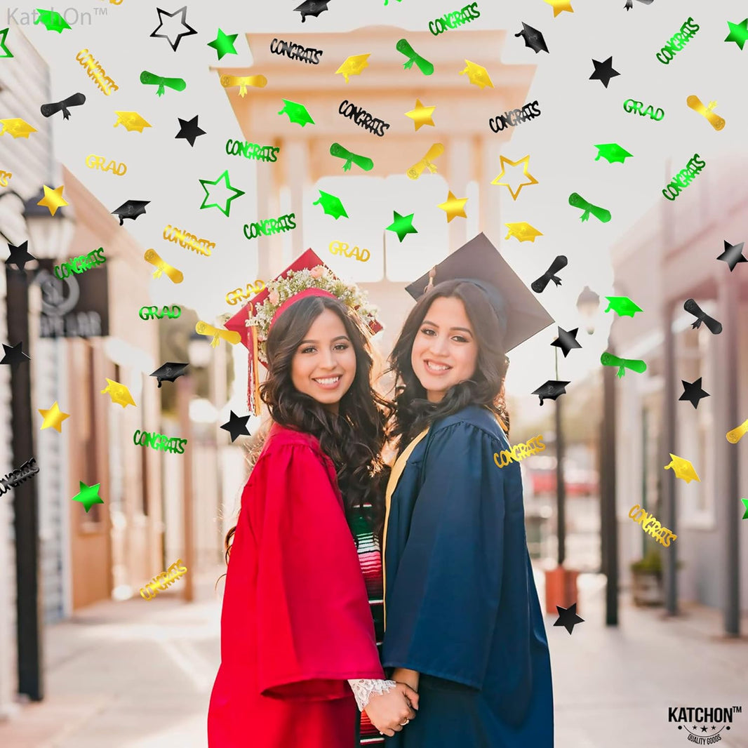 Graduation Decorations 2026 | Congrats Grad Confetti 2026 - Pack Of 1000 | Graduation Confetti class of 2026, Green And Gold | 2026 Graduation Table Decorations, Katchon
