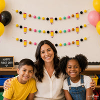 KatchOn Pre-Assembled Felt Pompom Pencil Banner for Back to School 8.2 Feet
