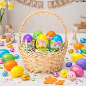 KatchOn, 24 Pcs Prefilled Easter Eggs Bulk | Surprise Gifts Inside Easter Eggs for Easter Basket Stuffers | Easter Party Favors for Classroom Easter Party Supplies for Easter Decor
