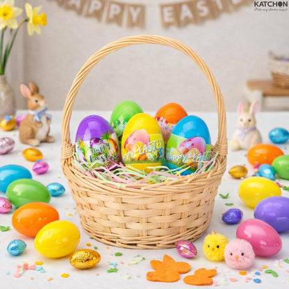 KatchOn, 24 Pcs Prefilled Easter Eggs Bulk | Surprise Gifts Inside Easter Eggs for Easter Basket Stuffers | Easter Party Favors for Classroom Easter Party Supplies for Easter Decor