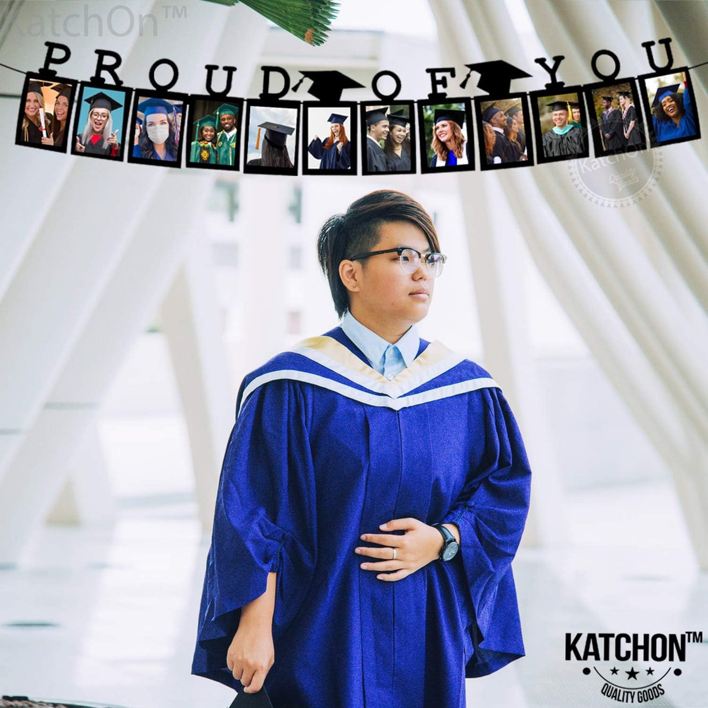 KatchOn, Felt Graduation Photo Banner - No DIY, Graduation Picture Banner | Personalized Graduation Banner 2024 | Proud of You Banner, Graduation Banner Garland | Graduation Decorations Class of 2024