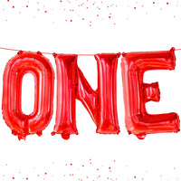 KatchOn, Big Red One Balloon for First Birthday - 16 Inch | One Balloons, Foil Balloon for Berry First Birthday Decorations | 1st Bday Decoration for Boy, Girl | 1st Anniversary Decorations