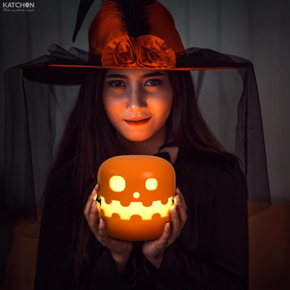 KatchOn, Halloween Pumpkin Lantern- 4 Inch | Trick or Treat Toys Lamp for Halloween Decor | Pumpkin Light Up for Party Favors