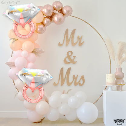 KatchOn, Rose Gold Diamond Ring Balloon - 26 Inch, Pack of 2 | Ring Balloon Bachelorette, Bachelorette Party Decorations | Engagement Party Decorations | Engagement Decoration, Bridal Shower