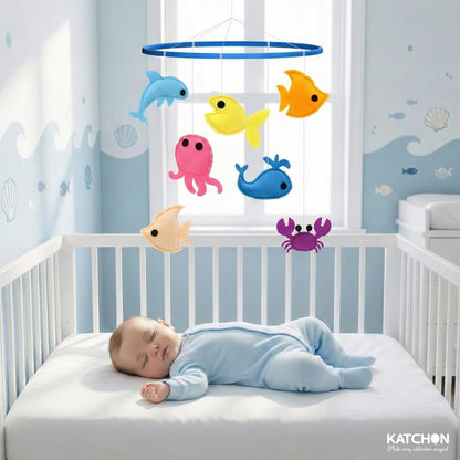 KatchOn, Baby Crib Mobile for Boys and Girls | Ocean Nursery Theme Mobile for Crib | Ocean Theme Decor | Brithday, Baby Shower Gift for Boys and Girls | Infant Bedroom Hanging Decoration