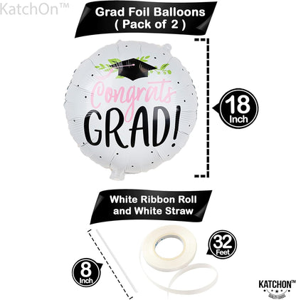 Graduation Decorations 2026 | Big Congrats Grad Balloons - 18 Inch | Congratulations Balloons for 2026 Graduation Decorations | Graduation Party Decorations 2026, KatchOn