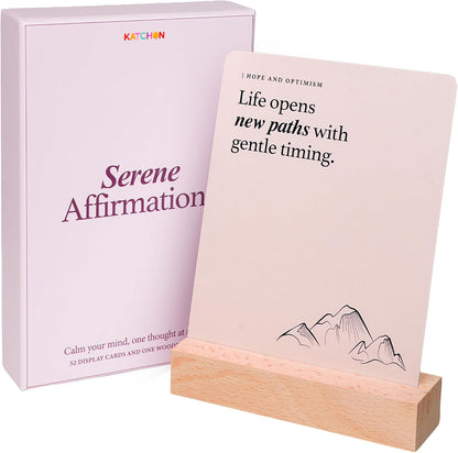 KatchOn, Intelligent Change Mindful Affirmations Cards, 52 Daily Affirmation Cards for Women with Display Stand | Positive Affirmations for Inspiration, Mindfulness & Self Care, Growth Gift Idea