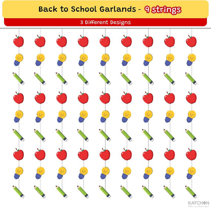 KatchOn 9 Strings Pencil Apple Garland - 6 Feet, Pre-Assembled