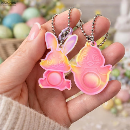 katchon easter pop fidget keychains pack of 24 easter basket stuffers easter egg fillers mini bubbles party favors easter party favors easter party supplies easter gifts
