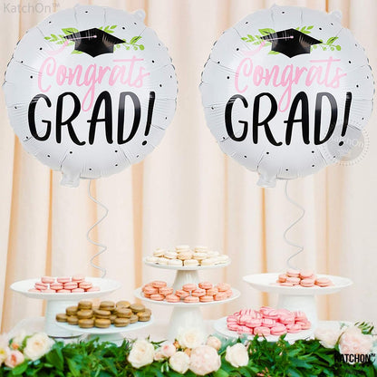 Graduation Decorations 2026 | Big Congrats Grad Balloons - 18 Inch | Congratulations Balloons for 2026 Graduation Decorations | Graduation Party Decorations 2026, KatchOn