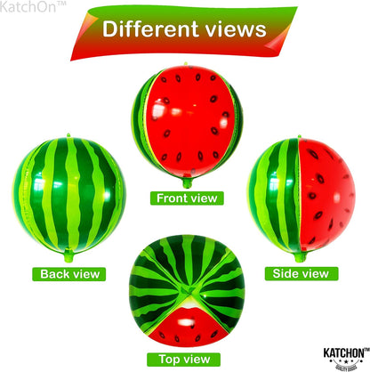 KatchOn, Watermelon Balloons - 22 Inch, Pack of 6, Summer Party Decorations | One In A Melon Party Decorations | Watermelon Balloons Party Decoration | Summer Birthday Decor, Summerween Decor