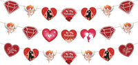 KatchOn, Be My Valentine Banner - No DIY, 3 String, 10 Feet | Diamond and Heart Garland, Valentines Day Decorations | Conversation Hearts Decorations, Valentines Decor | Valentines Day Garland