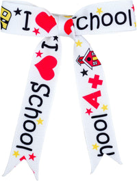 KatchOn 15 Pack Back to School Ribbon Bows - 20x5.3 Inch | Love School Themed Pre-Tied Bows for Back to School Gift Decorations, Gift Wrap Ribbons Classroom Decor, DIY Gift Wrapping