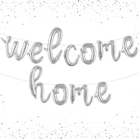 KatchOn, Silver Welcome Home Balloons Decorations - 16 Inch | Welcome Home Banner Balloon | Welcome Back Balloons | Welcome Home Decorations for Homecoming Decorations | Housewarming Party Decoration