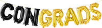 Black and Gold Congrats Balloons - 16 Inch, Graduation Balloons | Congrats Grad Foil Balloons for Graduation Decorations 2026 | Black and Gold Graduation Decorations | Congrats Grad Banner - KatchOn