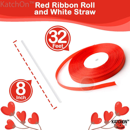 KatchOn, I Love You Balloons Set - 18 Inch, Pack of 18 | Red Heart Shaped Balloons for Anniversary Party Decorations | I Love You Decorations for Him, Heart Foil Balloon | Valentines Day Decor