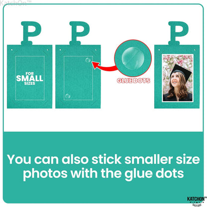 KatchOn, Teal Blue Graduation Photo Banner 2026 - Large 10 Feet | Proud of You Banner | Felt Graduation Picture Banner | Graduation Banner 2026 Personalized | Graduation Decorations 2026