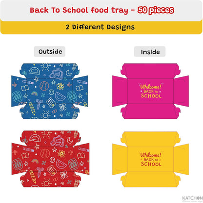 KatchOn Back to School Paper Food Trays - 50 Pack Back to School Supplies