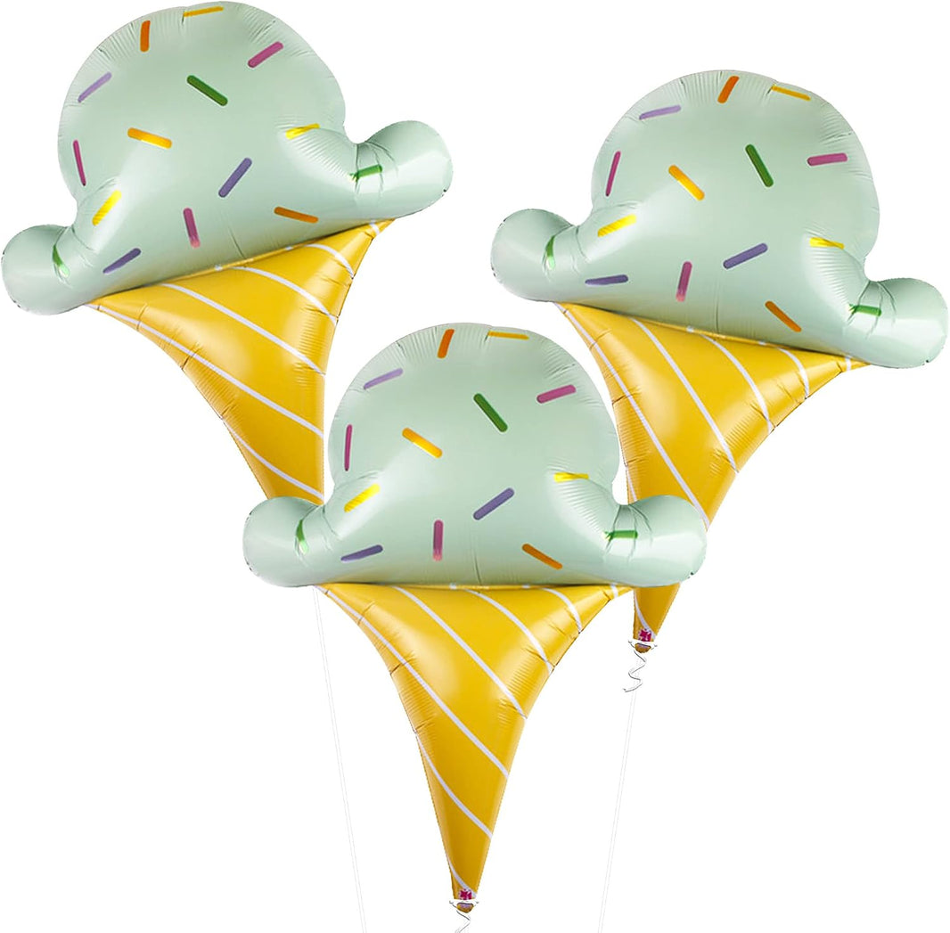 KatchOn 37 Inch Ice Cream Balloons, 3 Pcs | Ice Cream Party Decorations | Ice Cream Birthday Party Decorations | Summer Party Decorations | Social Party Decorations, KatchOn