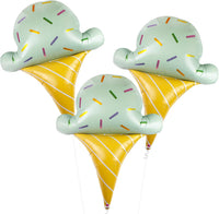 KatchOn 37 Inch Ice Cream Balloons, 3 Pcs | Ice Cream Party Decorations | Ice Cream Birthday Party Decorations | Summer Party Decorations | Social Party Decorations, KatchOn