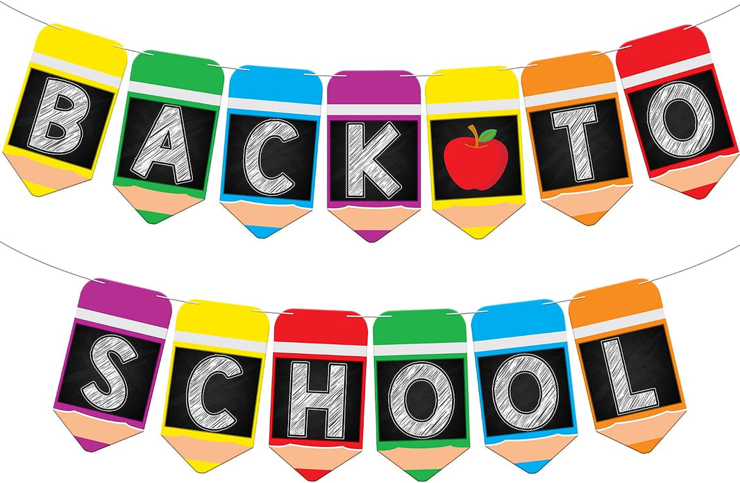KatchOn Pre Strung Back To School Banner - 10 Feet, Classroom Decor
