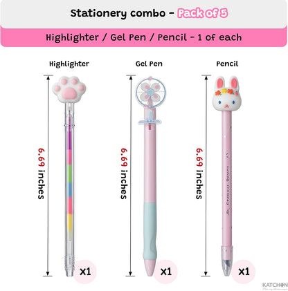 KatchOn Stationery Set for Teenage Girls and Adults, Pack of 5