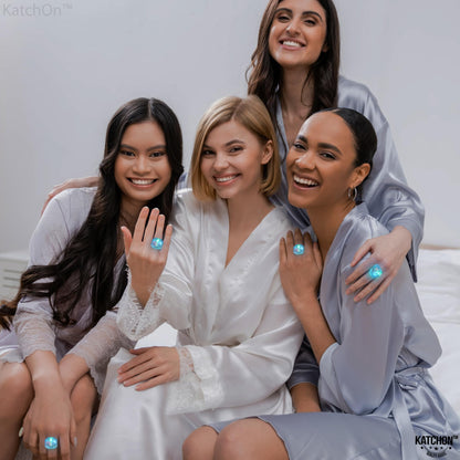 KatchOn, Bachelorette Sashes and LED Rings - Pack of 24, Bachelorette Party Accessories | Bride and Bridesmaid Sash for Bridal Shower Decorations | Disco Ball Light Up Rings Bachelorette Party