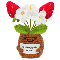 KatchOn, Handmade Crochet Flower Gift | Emotional Support Crochet Gift for Men, Women, Friend, Mom, Dad, Teacher, Coworker | Romantic, Anniversary, Retirement, Birthday Gifts | Desk Decorations