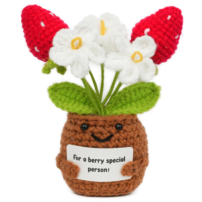 KatchOn, Handmade Crochet Flower Gift | Emotional Support Crochet Gift for Men, Women, Friend, Mom, Dad, Teacher, Coworker | Romantic, Anniversary, Retirement, Birthday Gifts | Desk Decorations