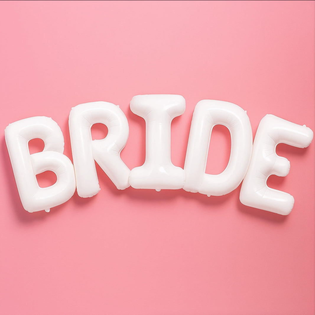 KatchOn, Giant Bride Balloons White - 40 Inch | Bachelorette Party Decorations | White Bride Balloon for Bridal Shower Decorations | Bridal Shower Balloon | Bachelorette Balloons