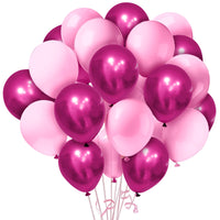KatchOn, 60pcs Chrome Pink Balloons Set, 12 inch, Pack of 2 | Pink Party Decoration | Princess Birthday Decorations For Women     | Flamingo, Gender Reveal, Baby Shower, Bachelorette Party Decorations