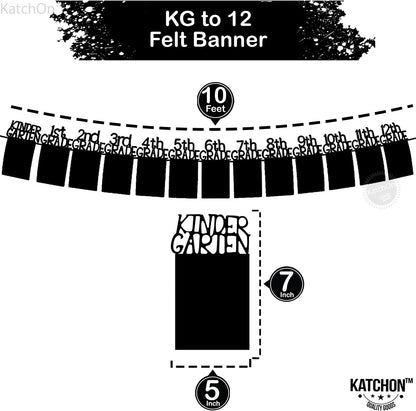 Graduation Decorations 2026 | Large K-12 Graduation Photo Banner 5x7, 10 Feet | Graduation Picture Banner, Black Graduation Picture Display for Grad Party Decor | KatchOn