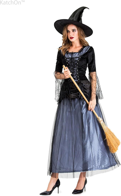 KatchOn Halloween Witch Costume for Women With Black Hat | Wicked Witches Cosplay for Adults