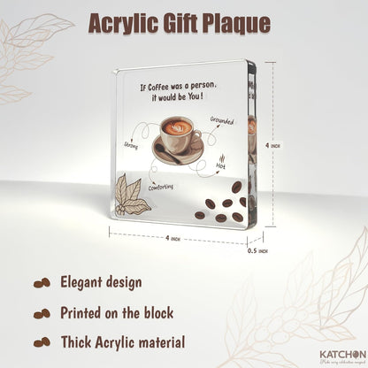 KatchOn, Acrylic Coffee Lover Gift - Valentines Day Gifts for Her, Him, Galentines Gifts for Friends, Girlfriend, Boyfriend | Birthday Gift for Women, Men, Mom, Dad | Office Decor for Women