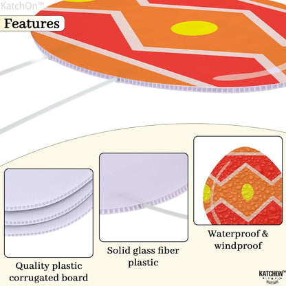 KatchOn, Easter Yard Signs Decorations Outdoor - 12 Inch, Pack of 12 | Easter Yard Decorations | Easter Egg Yard Sign | Outdoor Easter Decorations for Yard | Easter Yard Stakes, Easter Garden Stakes